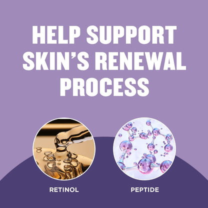 Gold Bond Age Renew Retinol Overnight Body & Face Lotion, Retinol Face and Body Lotion with Peptide Complex, 7 oz