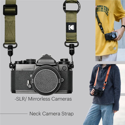 KODAK Multi-Purpose Camera Strap (Olive) - Quick-Detach System, Lightweight, Durable Metal Swivels, Multiple Usages, SLR Cameras, Compact Cameras, Smart Phones