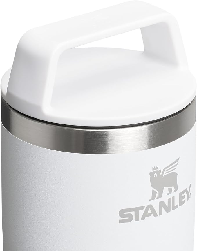 STANLEY Cafe To Go Travel Mug 20 oz | Leakproof Two-Part Drink Through Lid | Tumbler Cup for Coffee, Tea and Drinks | Insulated Stainless Steel Coffee Mug | BPA-Free | Frost