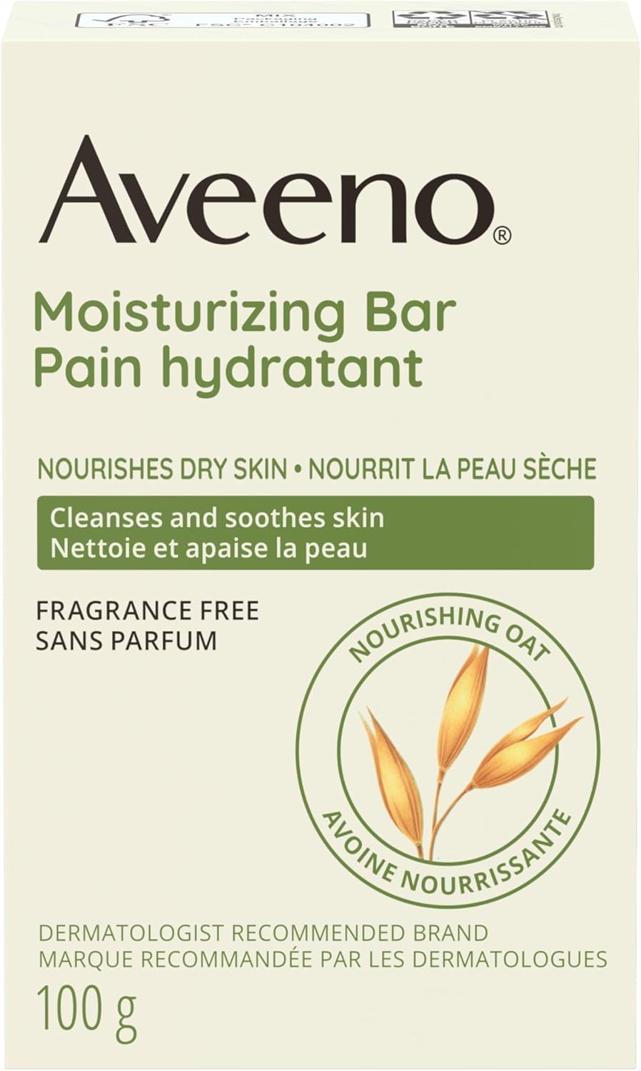 AVEENO Naturals Moisturizing Bar for Dry Skin 3.50 oz (Pack of 12) - Packaging May Vary