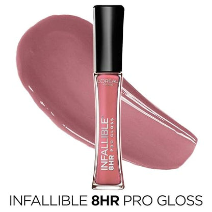 L’Oreal Paris Makeup Infallible 8 Hour Hydrating Lip Gloss, Blush, 0.21 Fl Oz (Pack of 2)