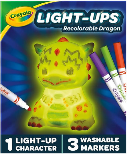 Crayola Light Ups Dragon, Reusable Holiday Craft, Light Up Toy, Indoor Holiday Decor, Toys for Kids, Arts & Crafts, Dragon Gift, 4+
