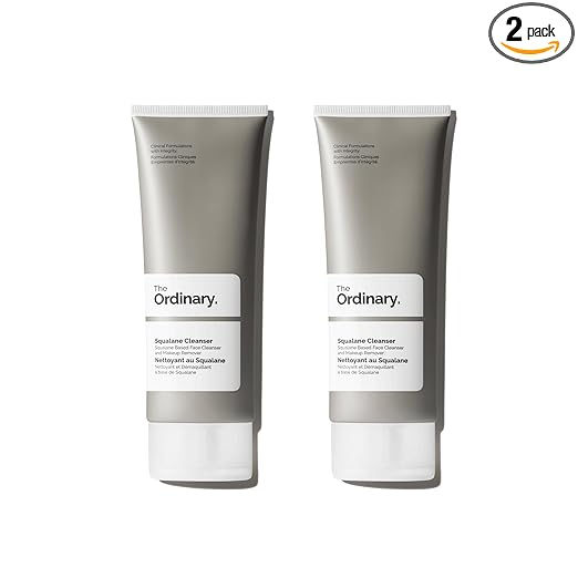 The Ordinary Squalane Cleanser, Facial Cleansing Balm and Hydrating Makeup Remover (Pack of 2)