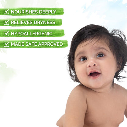 Mamaearth Daily Moisturizing Baby Body Lotion | Skin Nourishment with Shea Butter & Jojoba Oil | Gentle Formula for Delicate Skin of Babies | 6.76 Fl Oz (200ml)