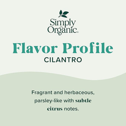 Simply Organic Cilantro Leaf, Certified Organic, Kosher | 0.78 Ounce (Pack of 1)