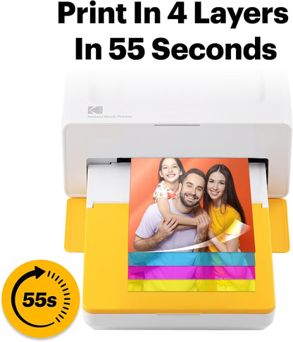 KODAK Dock Plus 4x6 Photo Printer, Smartphone Docking, 4PASS, 130 Sheets