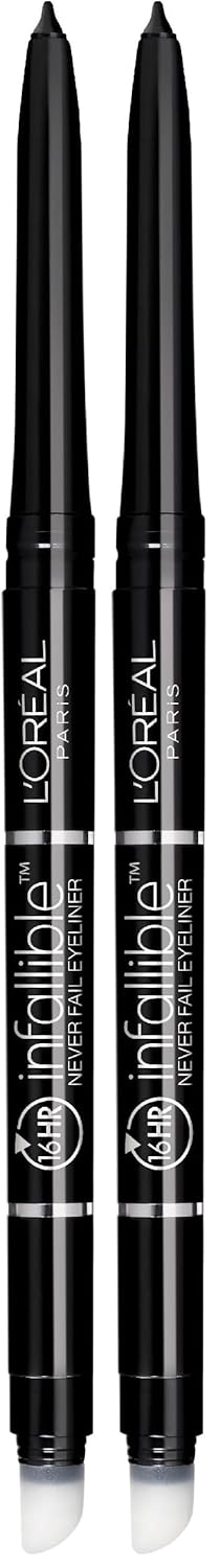 L'Oreal Paris Makeup Infallible Never Fail Original Mechanical Pencil Eyeliner with Built in Sharpener,Slate,0.008 oz.,(Pack of 2)