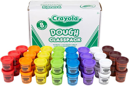 Crayola Dough Classpack - 8 Assorted Colors (48 Count), 3oz Kids Dough, Classroom Supplies, Teacher Must Haves, Nontoxic, Ages 3+ | Classroom Supplies, Teacher Must Haves, Nontoxic, Ages 3+