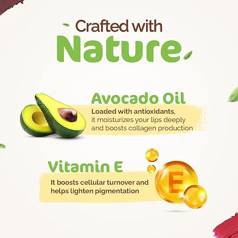 MAMAEARTH Moisture Matte Lipstick with Avocado & Vitamin E, 2g | Smooth matte finish suitable for everyday makeup.