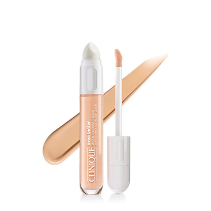 Clinique Even Better All-Over Full Coverage Concealer + Eraser Makeup For Dark Undereye Circles | With Hyaluronic Acid + Caffeine | Hydrating, Brightening + Depuffing