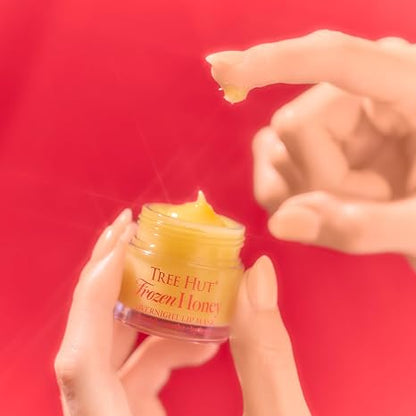 Tree Hut Frozen Honey Overnight Lip Mask, Hydrating & Moisturizing Lip Treatment with Shea Butter, Vitamin E, Nourishing Lip Care for Soft, Smooth Lips, Overnight Lip Repair Balm, 0.6 oz