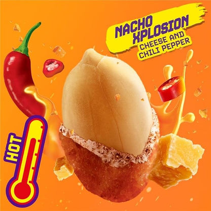 Takis Nacho Xplosion Hot Nuts Double-Crunch Peanuts, 12 pc / 3.2 oz Box