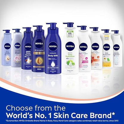 Nivea Body Lotion Natural Glow | Vitamin C SPF 15 | 400ml (13.52 Fl OZ)