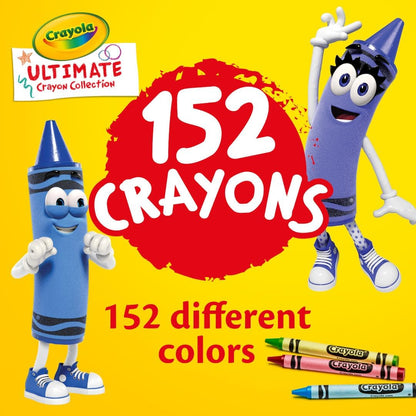 Crayola Ultimate Crayon Box Collection (152ct), Cute School Supplies for Kids, Bulk Crayons Caddy, Kindergarten & Elementary Classroom Must Haves, Ages 3+