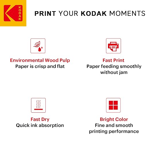 KODAK Photo Sticker Paper Glossy, 8.5”x11”, 50 Count, 120gsm