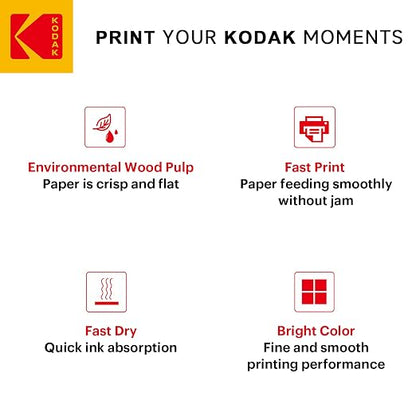 KODAK Photo Sticker Paper Glossy, 8.5”x11”, 50 Count, 120gsm