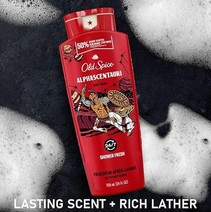 Old Spice Body Wash for Men, AlphaScentauri, Long Lasting Lather, 24.0 fl oz (Pack of 8)