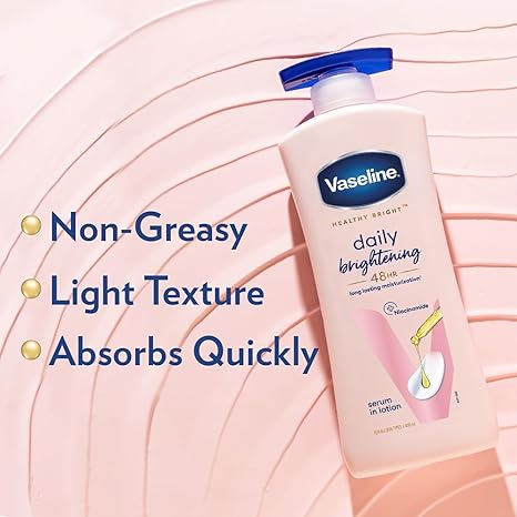 Vaseline Healthy Daily Body Lotion with Vitamin B3, Lightweight Daily Use Moisturizing Lotion – 400 ml (13.52 fl oz)
