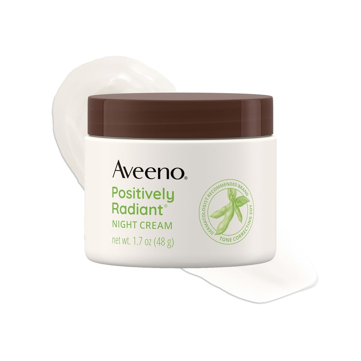 Aveeno Positively Radiant Night Cream Moisturizer, 1.7 Ounce (Pack of 12)