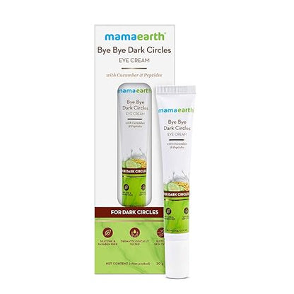 Mamaearth Eye Cream with Cucumber & Peptides, 20g | Lightweight cream texture suitable for daily skincare routines.