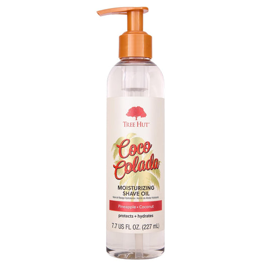 Tree Hut Coco Colada Moisturizing Shave Oil, Hydrating Gel-to-Oil Formula for a Close, Smooth Shave, 7.7 fl oz
