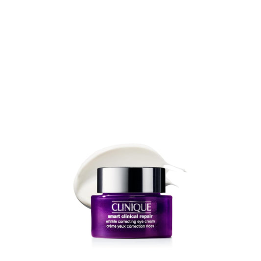 Clinique Smart Clinical Repair Wrinkle Correcting Eye Cream With Hyaluronic Acid + Peptides | Anti-Aging, Hydrating + Depuffing