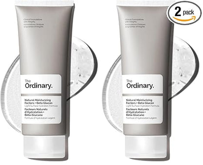 The Ordinary Natural Moisturizing Factors + Beta Glucan,Lightweight Gel Moisturizer for All-Day Hydration,3.4 Fl Oz,(Pack of 2)