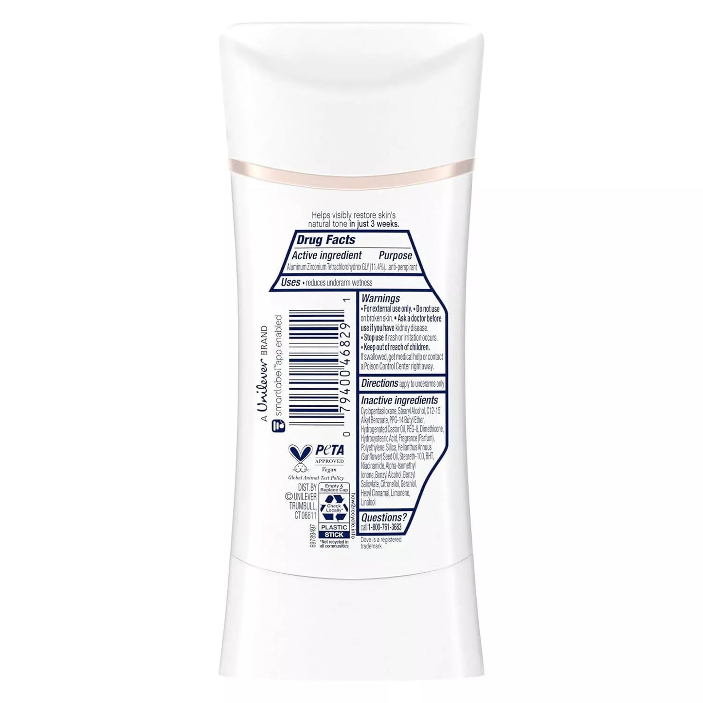 Dove Even Tone Antiperspirant Deodorant for Uneven Skin Tone Restoring Powder Sweat Block for All-Day Fresh Feeling 2.6 oz 3 Count