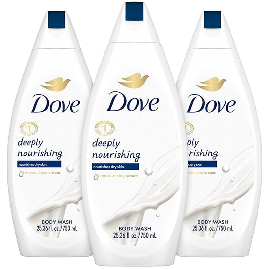 Dove Body Wash 3-Pack – Deeply Nourishing for Softer, Smoother Skin, 25.36 Fl Oz Ea