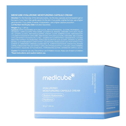medicube Capsule Cream with Hyaluronic Acid | 120H Lasting Hydration, Barrier Care, Calming Daily Facial Moisturizer For All Skin Types | Panthenol & Ceramides | Korean Skincare, 1.94 oz (Pack of 2)