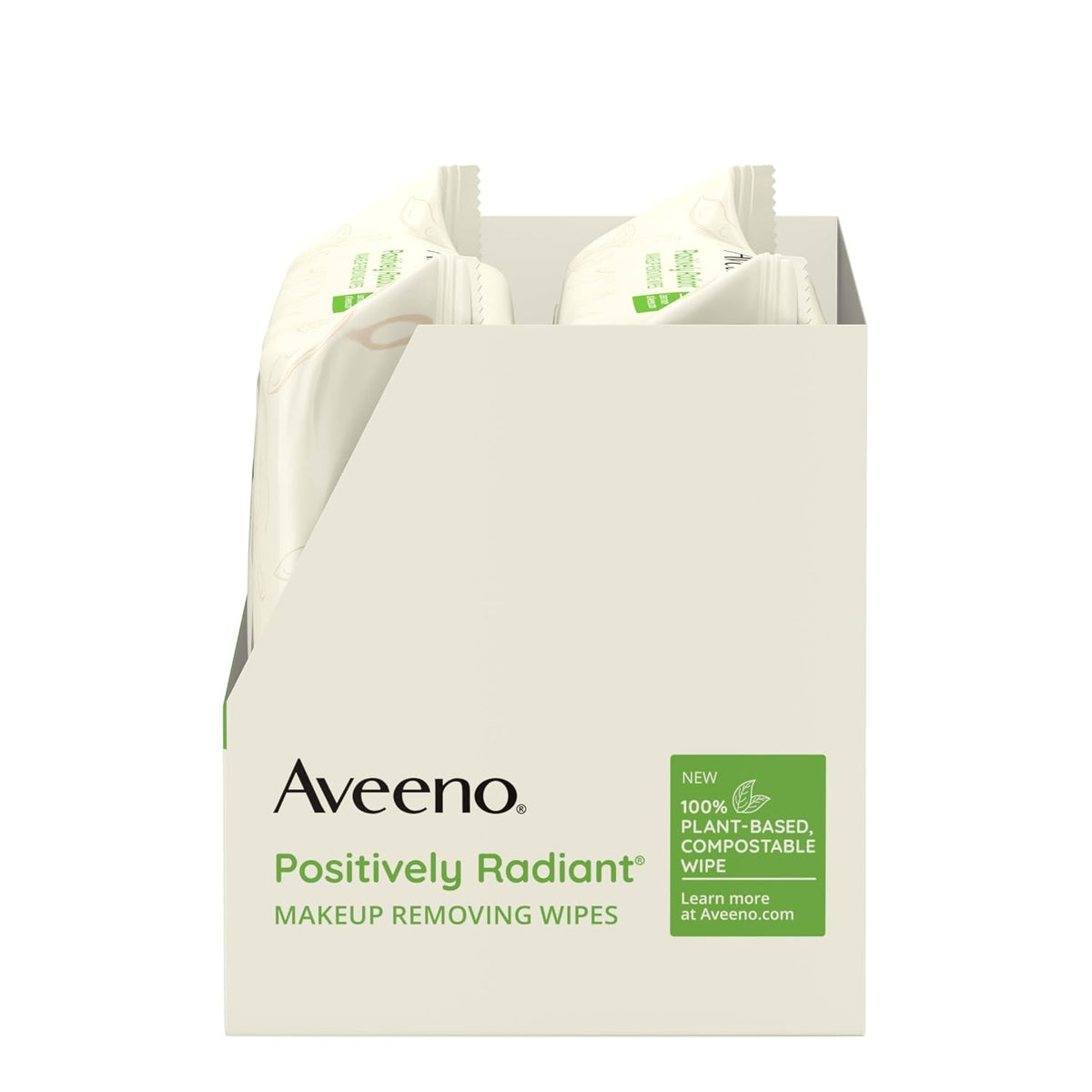 Aveeno Positively Radiant Makeup Remover Wipes, Twin Pack, 2 x 25 Ct, 50 Count (Pack of 12)