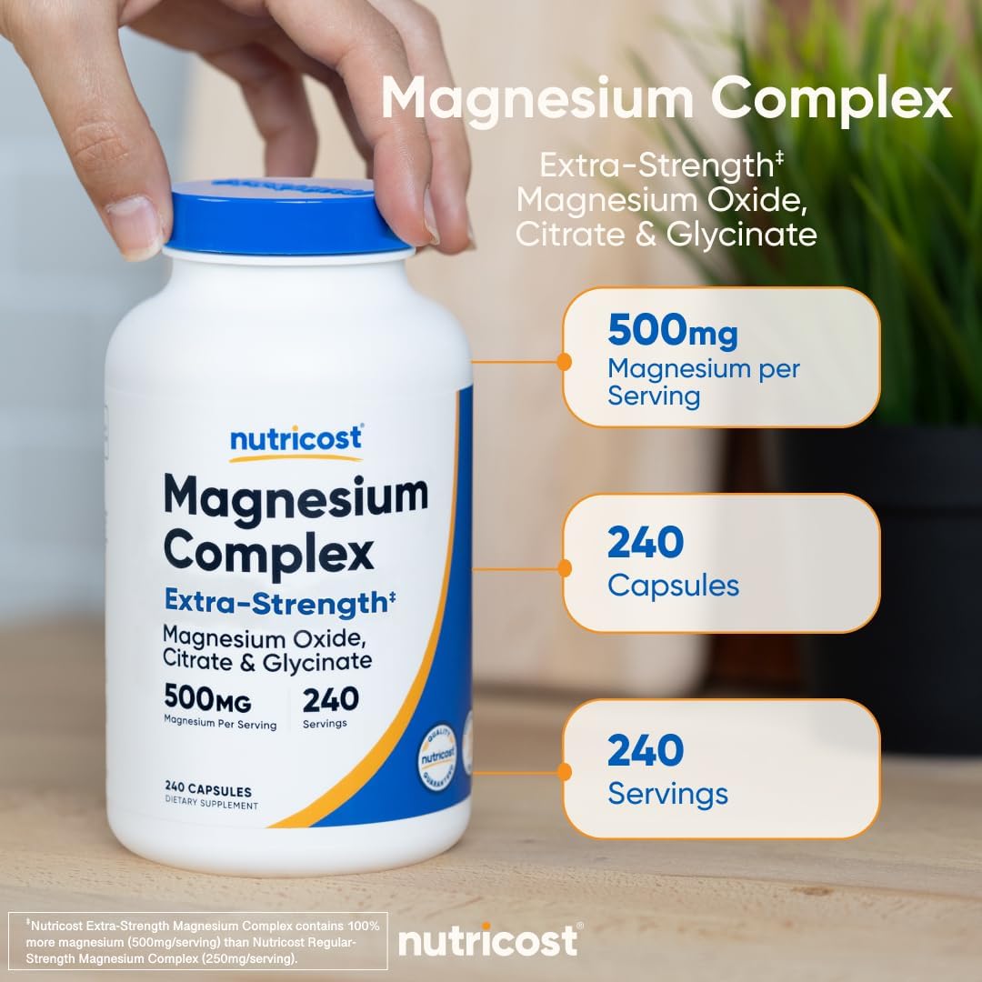 Nutricost Magnesium Complex Extra Strength 500mg, 240 Capsules