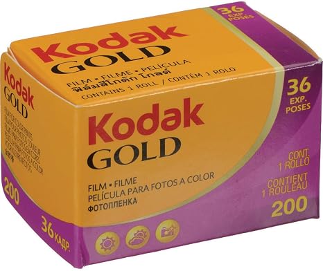 KODAK Kodacolor Gold 200 35mm Color Negative Film, 200 ISO, 36 Exp, 5-Pack