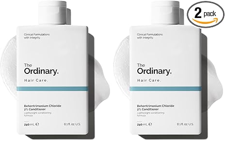 The Ordinary Behentrimonium Chloride 2% Conditioner,Lightweight Fragrance-Free Conditioner for All Hair Types,8.1 Fl Oz,(Pack of 2)