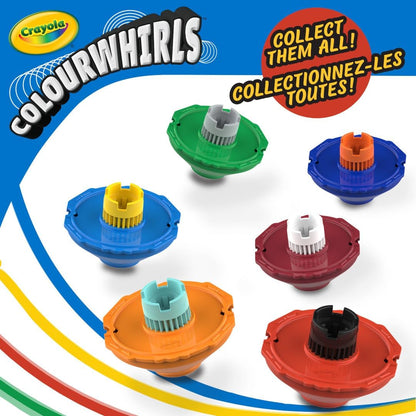 Crayola Colourwhirls (3ct), Spin Art Toy, Battling Spinning Top Toy for Kids, 1 Launcher, Arts & Crafts Kit, Gift for Boys & Girls, Ages 6, 7, 8
