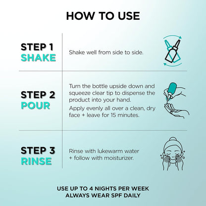 L'Oreal Paris Bright Reveal Dark Spot Exfoliant Peel, 25% AHA BHA PHA Face Exfoliator Solution, Gentle Skincare to Visibly Reduce Dark Spots and Renew Skin Texture, Includes SPF Lotion Sample
