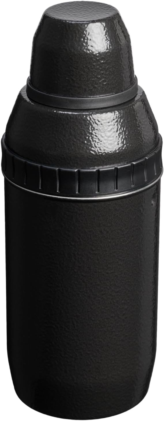 Stanley Happy Hour Cocktail Shaker Set 20 oz | Bartender Kit for Camping and Travel | Cocktail Drink Mixing Set with 2 Cups | Insulated Stainless Steel | BPA-Free | Hammertone Black