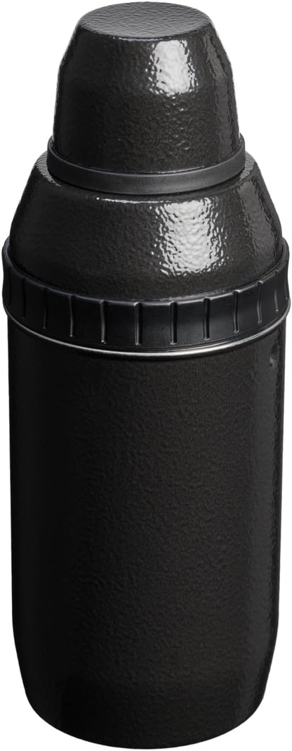 Stanley Happy Hour Cocktail Shaker Set 20 oz | Bartender Kit for Camping and Travel | Cocktail Drink Mixing Set with 2 Cups | Insulated Stainless Steel | BPA-Free | Hammertone Black
