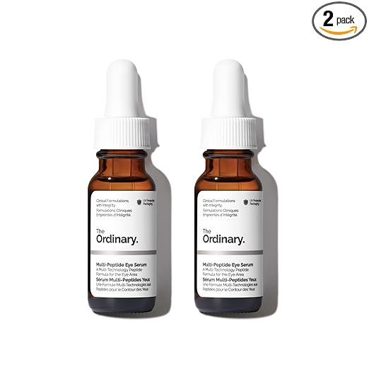 The Ordinary Multi-Peptide Eye Serum, Anti-Aging Formula for Crow’s Feet, Dark Circles & Puffiness (Pack of 2)