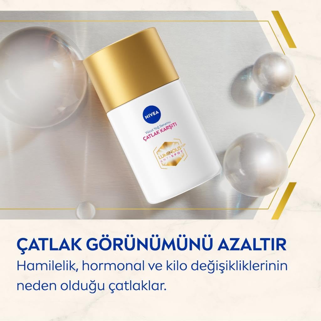 NIVEA Luminous 630 Body Oil‑Serum 100 ml – Nourishing Lightweight Body Oil Serum to Smooth & Even Skin Tone, Helps Reduce Visibility of Stretch Marks and Improve Skin Elasticity