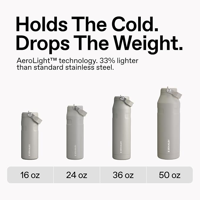 STANLEY IceFlow Flip Straw 2.0 Bottle, 50 oz, Frost