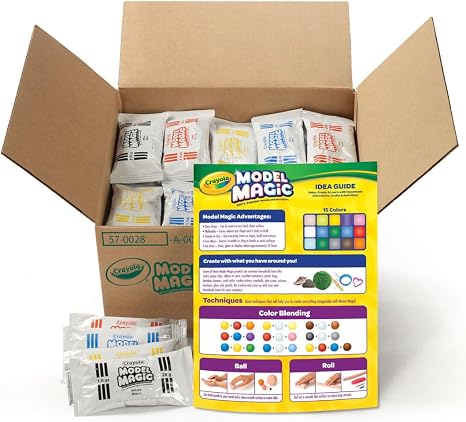 Crayola Model Magic (30 Pack), Air Dry Modeling Material, Teacher Classroom Must Haves, School Supplies for Kids, Soft Clay Alternative, 15 Colors, 1 oz Packs