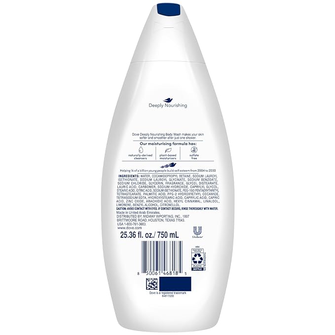 Dove Body Wash 3-Pack – Deeply Nourishing for Softer, Smoother Skin, 25.36 Fl Oz Ea