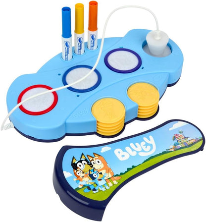 Crayola Magic Light Up Bluey Stamper Art Set, Toddler Mess Free Coloring & Stamping Kit, Bluey Toys, Gifts for Ages 3, 4, 5