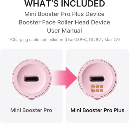 medicube Mini Booster Pro Plus Face Roller Device Set - Face & Body, Pink