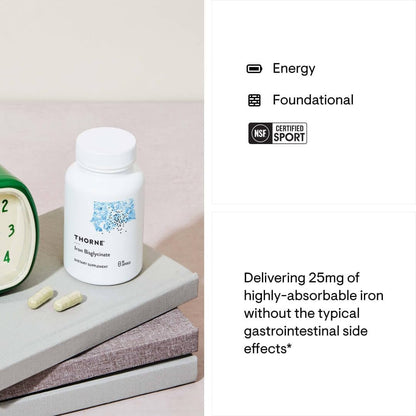 THORNE - Nutrient Essentials Duo - Iron Bisglycinate & B-Complex #12 for Energy Support and Blood Building - 60 Servings