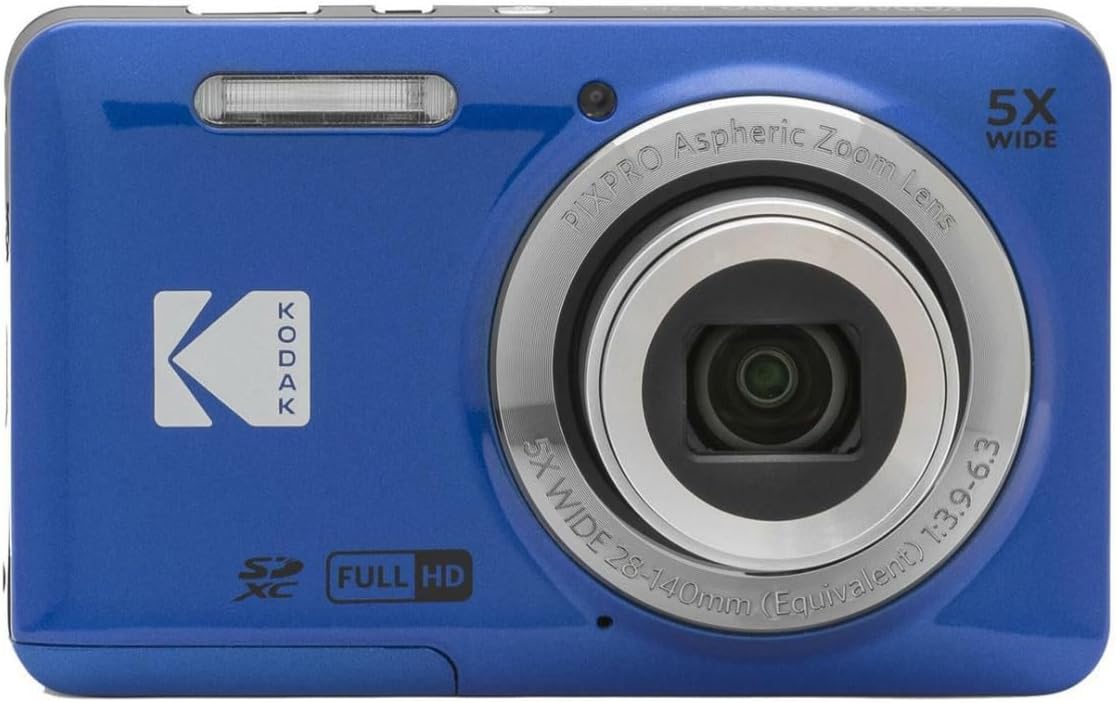 Kodak PIXPRO Friendly Zoom FZ55 Digital Camera (Blue) Bundle