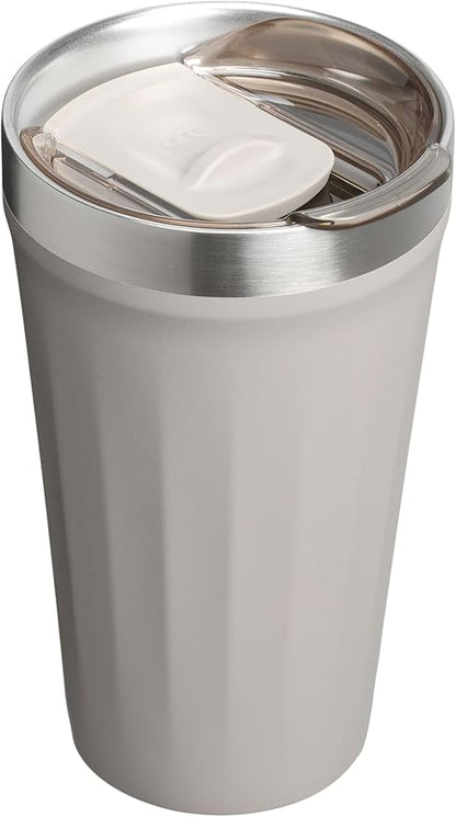 STANLEY Everyday Tumbler 16 oz | Press Fit Drink Through Lid | Beverage, Coffee, and Cocktail Cup | Insulated Stainless Steel Wine Glass | BPA-Free | Ash