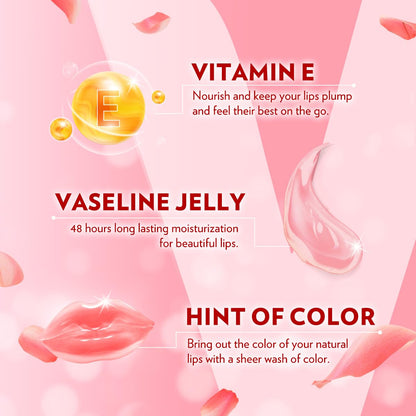Vaseline Lip Therapy Care Rosy, Fast-Acting Nourishment, Ideal for Chapped, Dry, Cracked, or Damaged Lips, Lip Balm, 2-Pack of 2, 0.16 Oz Each, 4 Lip Balms