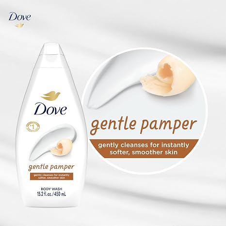 Dove Body Wash, Gentle Pamper 3-Pack – Soothing Moisturizing Cleanser for Soft Skin, 15.22 Oz Ea
